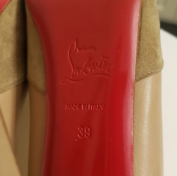 Christian Louboutin Maggie Beige Suede Pumps - Picture 3 of 13